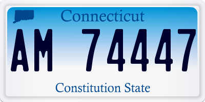 CT license plate AM74447