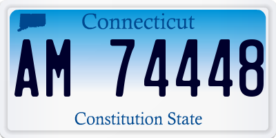 CT license plate AM74448