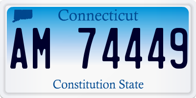 CT license plate AM74449
