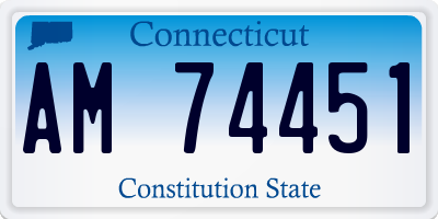 CT license plate AM74451