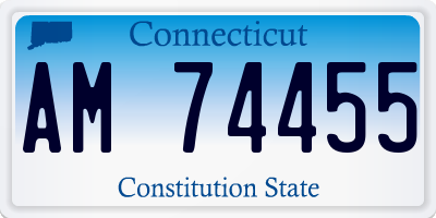 CT license plate AM74455