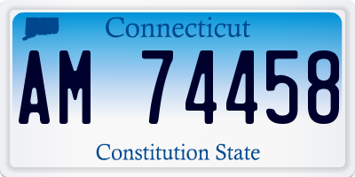 CT license plate AM74458