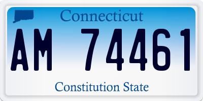 CT license plate AM74461