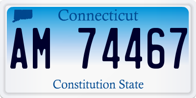 CT license plate AM74467