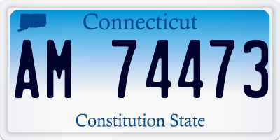 CT license plate AM74473