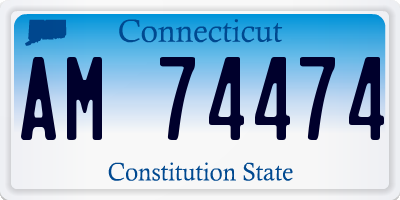 CT license plate AM74474