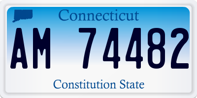 CT license plate AM74482
