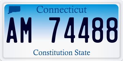 CT license plate AM74488