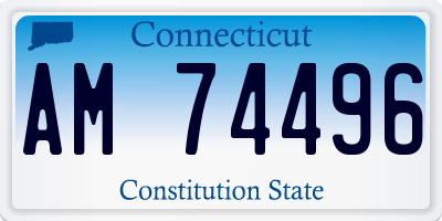 CT license plate AM74496