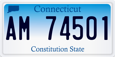 CT license plate AM74501