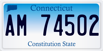 CT license plate AM74502