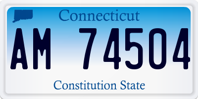 CT license plate AM74504