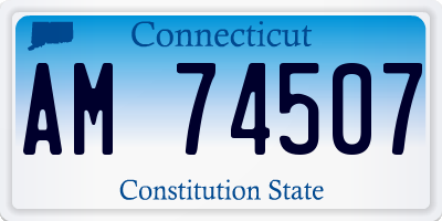CT license plate AM74507
