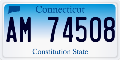 CT license plate AM74508
