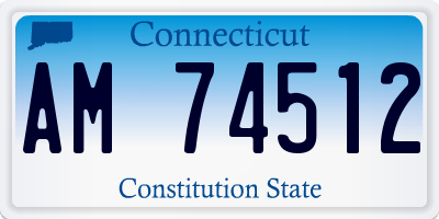 CT license plate AM74512