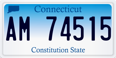 CT license plate AM74515