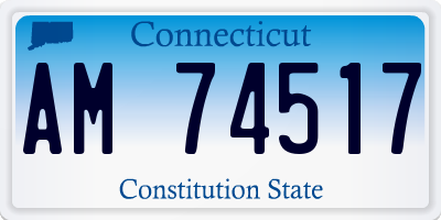 CT license plate AM74517