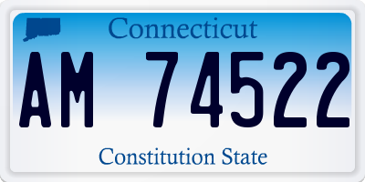 CT license plate AM74522