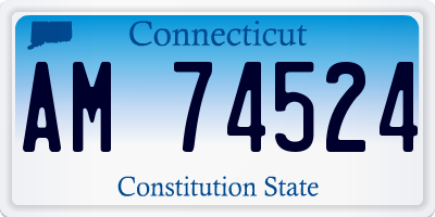 CT license plate AM74524