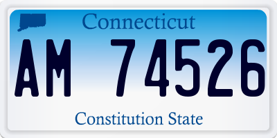 CT license plate AM74526