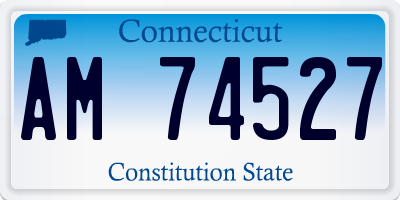 CT license plate AM74527