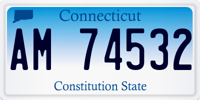 CT license plate AM74532