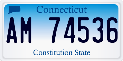 CT license plate AM74536