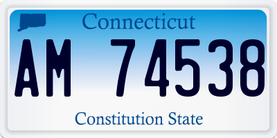 CT license plate AM74538
