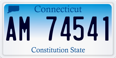CT license plate AM74541