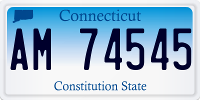CT license plate AM74545