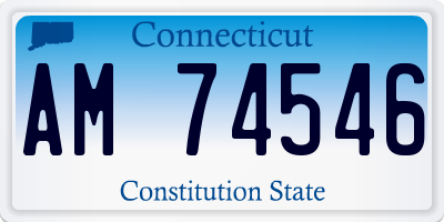 CT license plate AM74546