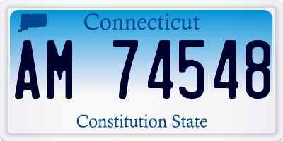 CT license plate AM74548
