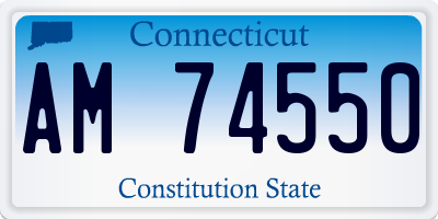 CT license plate AM74550