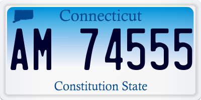 CT license plate AM74555