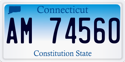 CT license plate AM74560
