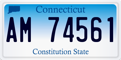 CT license plate AM74561