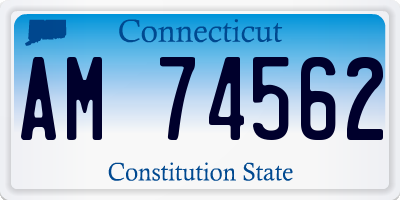 CT license plate AM74562