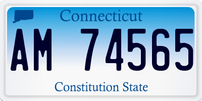 CT license plate AM74565