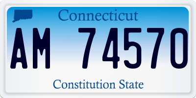 CT license plate AM74570