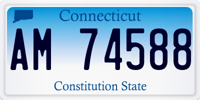 CT license plate AM74588