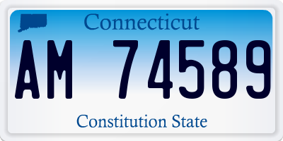 CT license plate AM74589