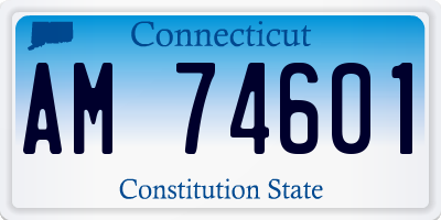 CT license plate AM74601