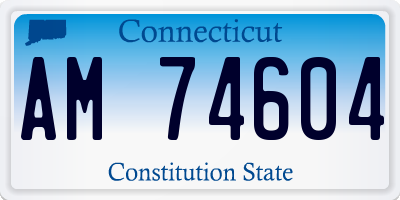 CT license plate AM74604