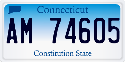 CT license plate AM74605