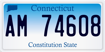 CT license plate AM74608