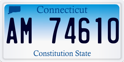 CT license plate AM74610