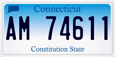 CT license plate AM74611