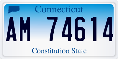 CT license plate AM74614
