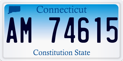 CT license plate AM74615