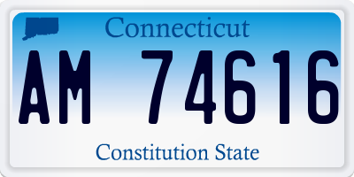 CT license plate AM74616